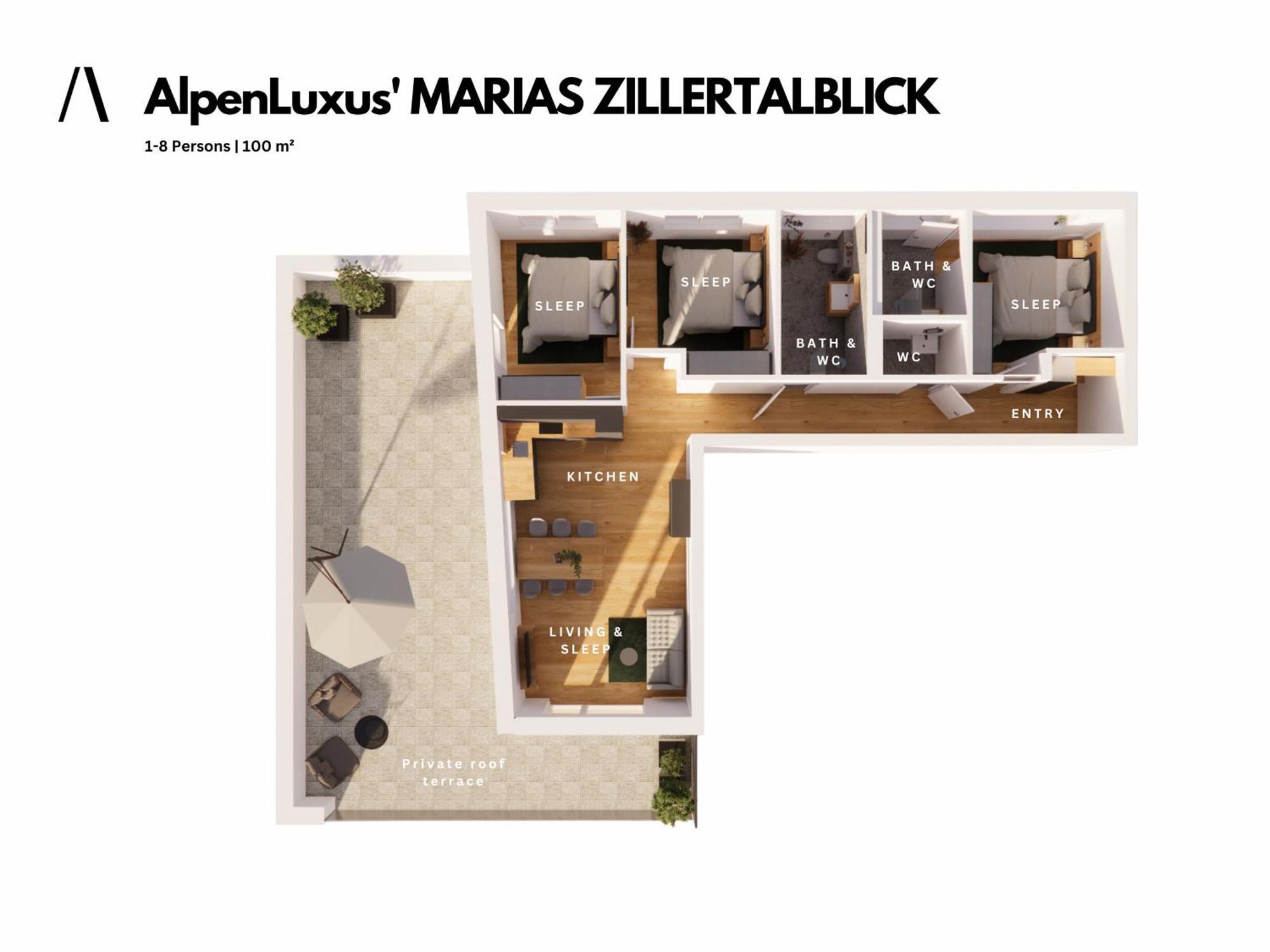 Alpenluxus Presents - Marias Zillertalblick With Roof Terrace, 3 Bedrooms & Parking Space Schlitters Zewnętrze zdjęcie